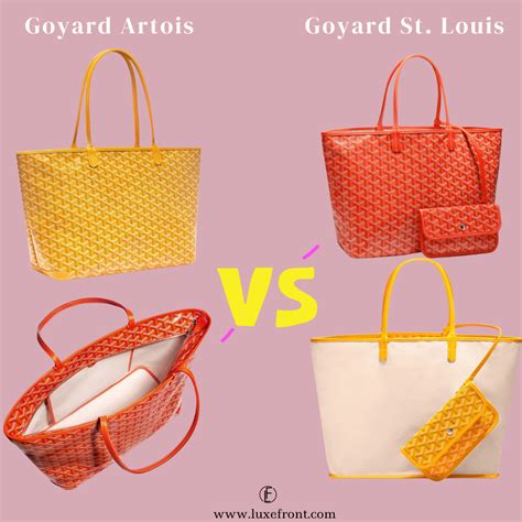 goyard artois vs saint louis|goyard st louis size comparison.